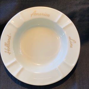 Vintage Holland America Line Ceramic Ashtray